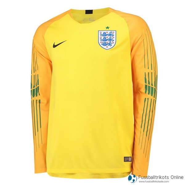 England Trikot Manga Larga Torwart 2018 Gelb Fussballtrikots Günstig